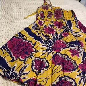 One shoulder floral dress